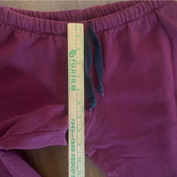 Victoria’s Secret PINK Sweatpants Size‎ Small low rise maroon and black - Picture 10 of 11